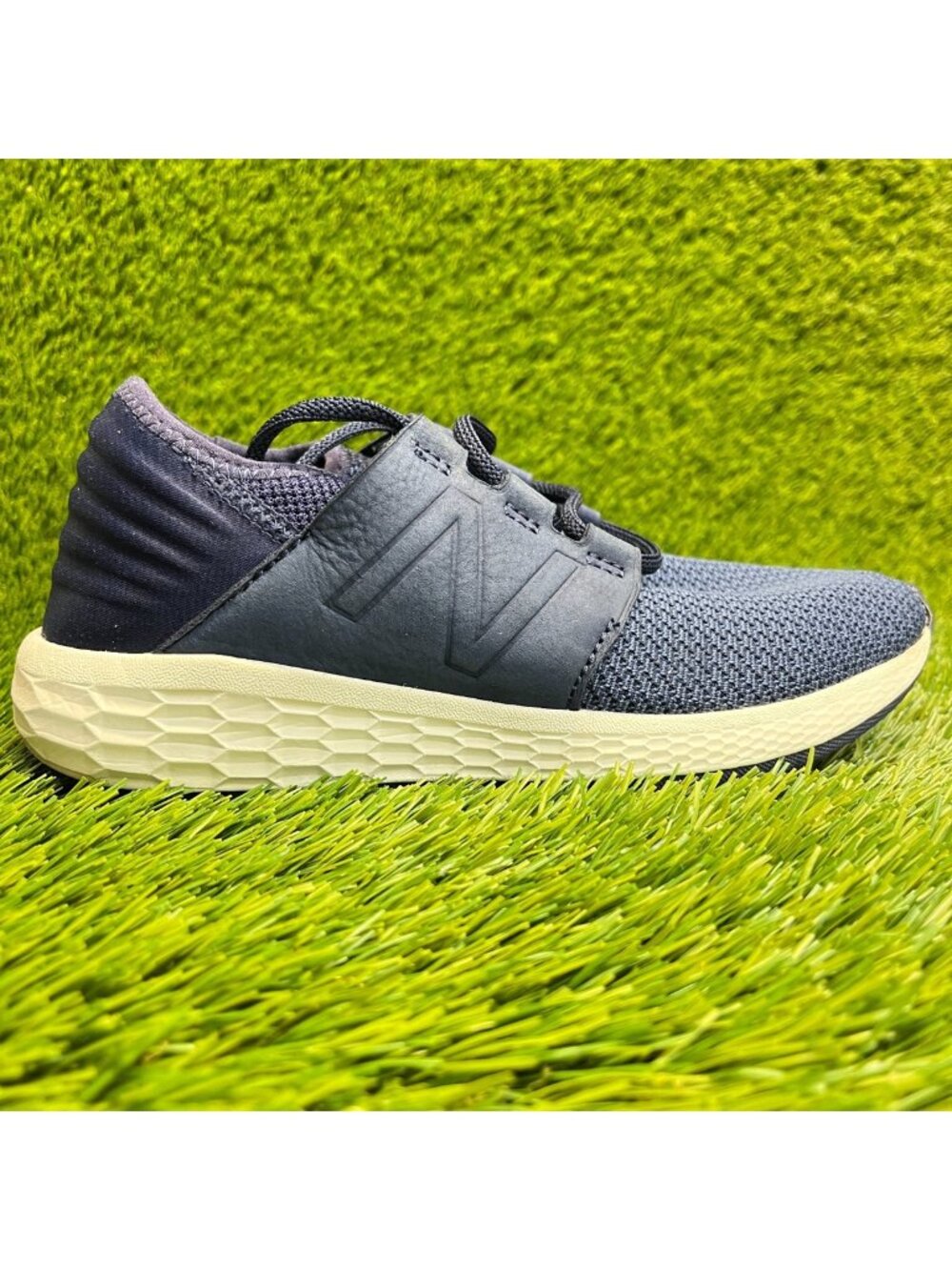 New Balance Fresh Foam Cruz v2 Womens Size 7.5 Blue White Walking Shoes Sneakers